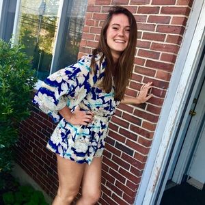 Floral printed romper🌸🌈🌼🌻💐